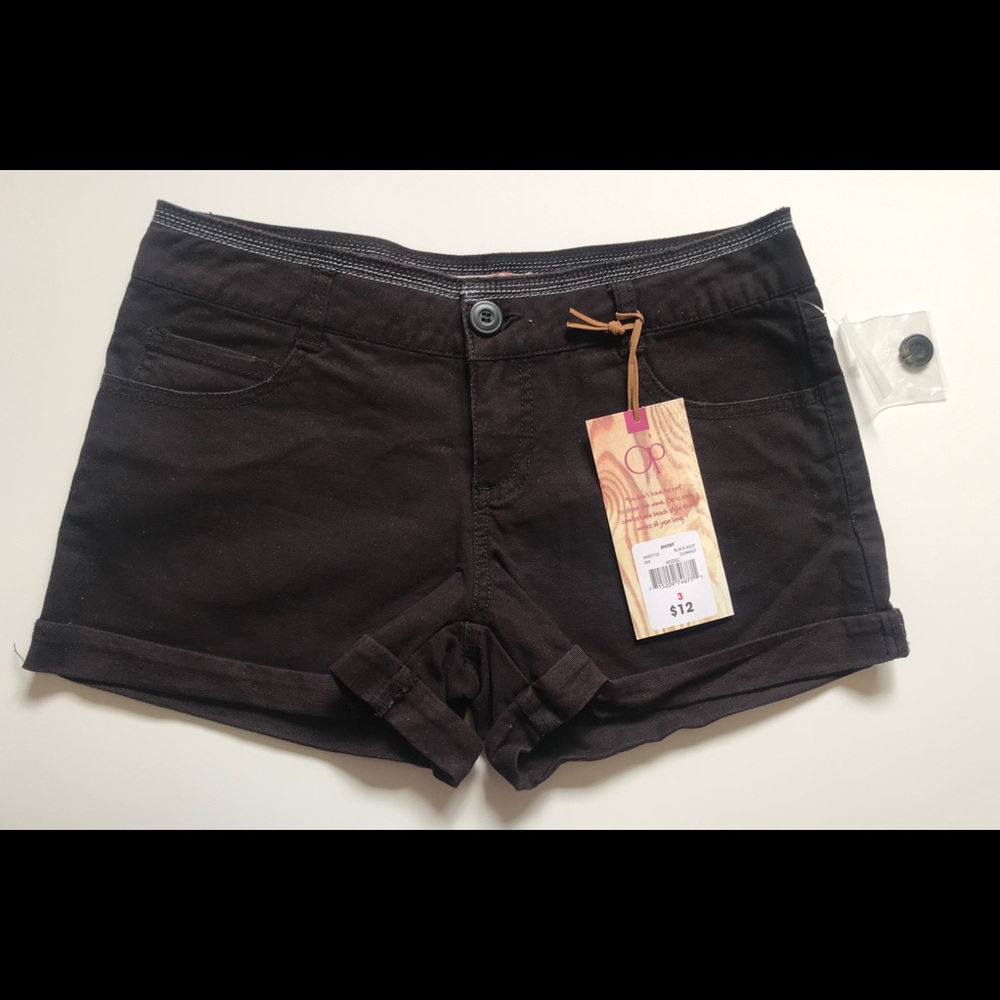 Op Girl’s Size 3 Shorts Color Black Soot New w/tag